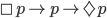 \boxempty p \to p \to \Diamond p