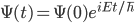 \Psi(t) = \Psi(0) e^{iEt/\hbar}