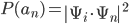 P(a_{n}) = \left | \Psi_{i} \cdot \Psi_{n} \right |^{2}