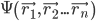 \Psi\left ( \vec{r_{1}}, \vec{r_{2}}... \vec{r_{n}} \right )