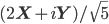 (2\mathbf{X} +i \mathbf{Y}) / \sqrt{5}