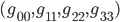 (g_{00}, g_{11}, g_{22}, g_{33})