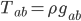 T_{ab} = \rho g_{ab}